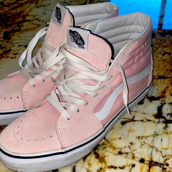 “Vans” women’s SK8-high top Tampered Sz 10.5 PINK - Picture 4 of 6